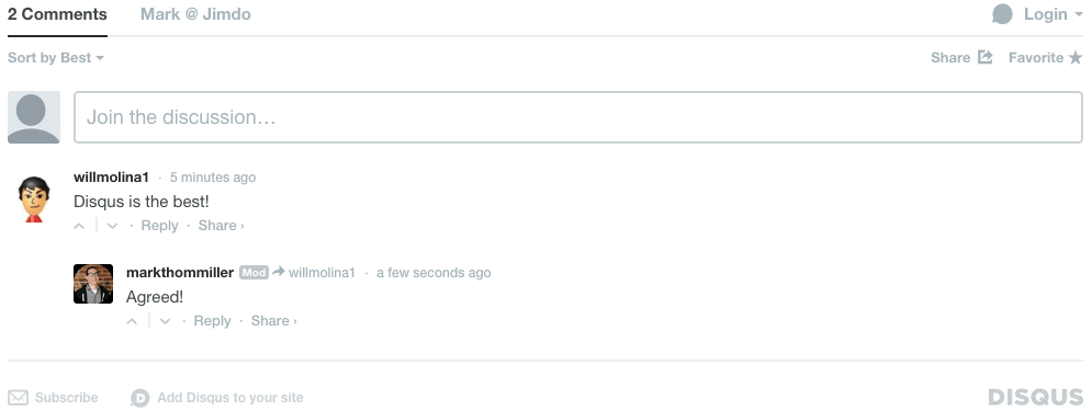Disqus is a great commenting widget for your site