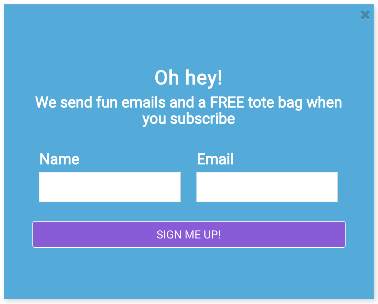 Powr sign up widget