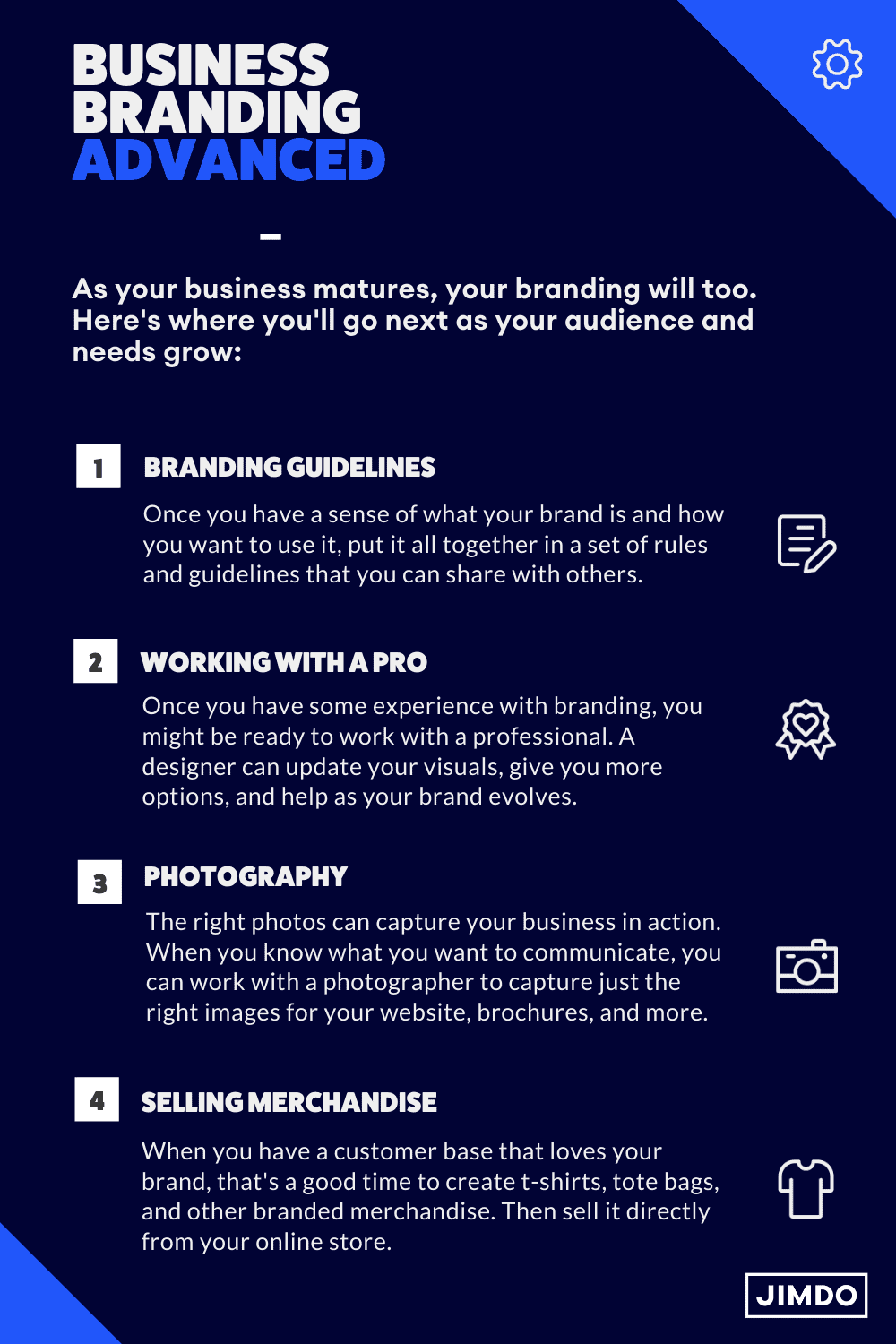 As your business matures, your branding will too. Here's where you'll go next as your audience and needs grow.