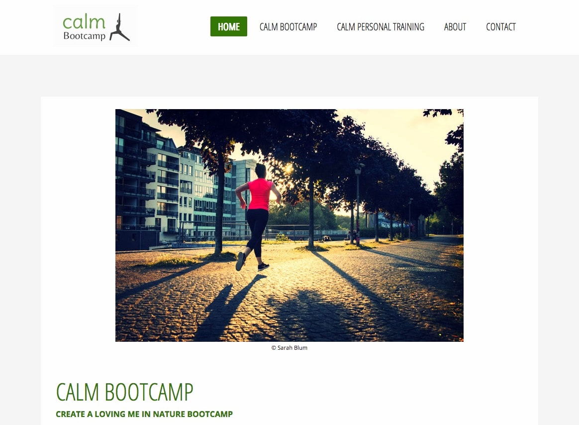 Website Calm Bootscamp