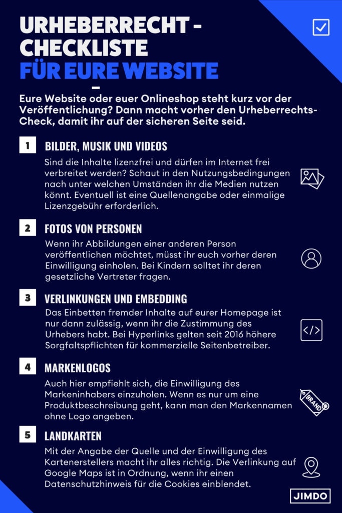 Eine Checkliste fürs Urheberrecht