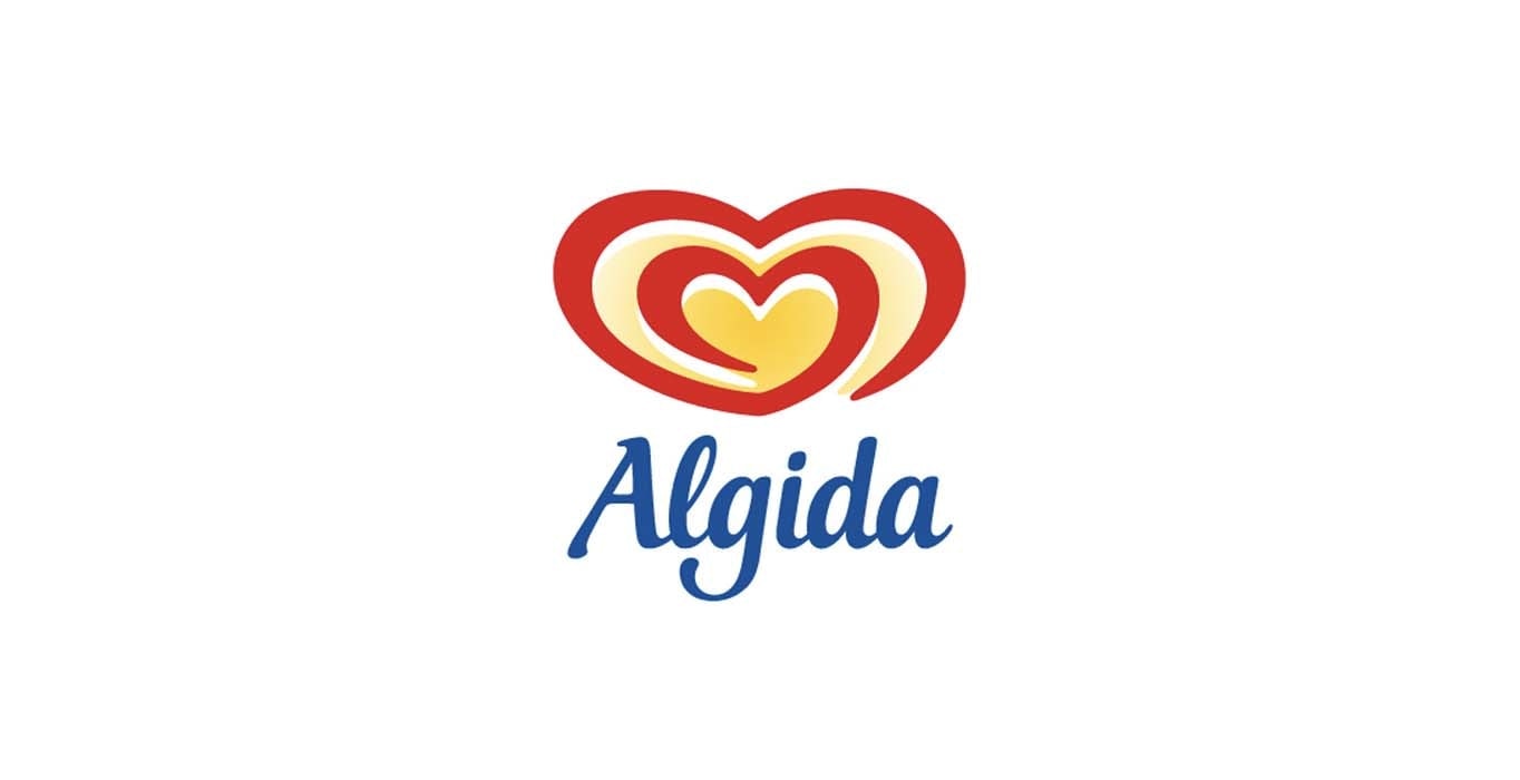 Logo de Álgida de la década del 90, después de que la empresa pasase a formar parte de Unilever.