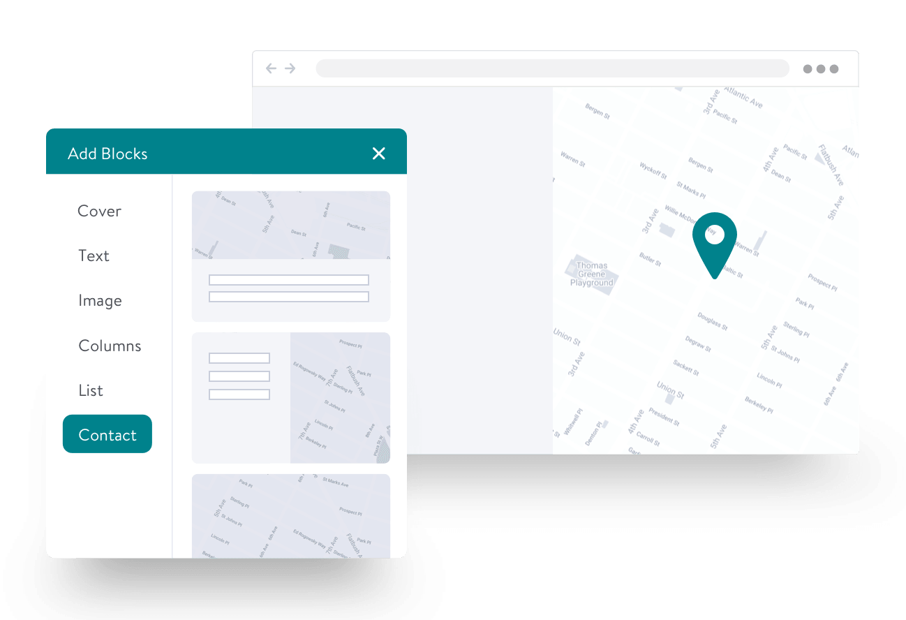 Captura de pantalla que muestra cómo añadir direcciones de Google Maps en tu página web