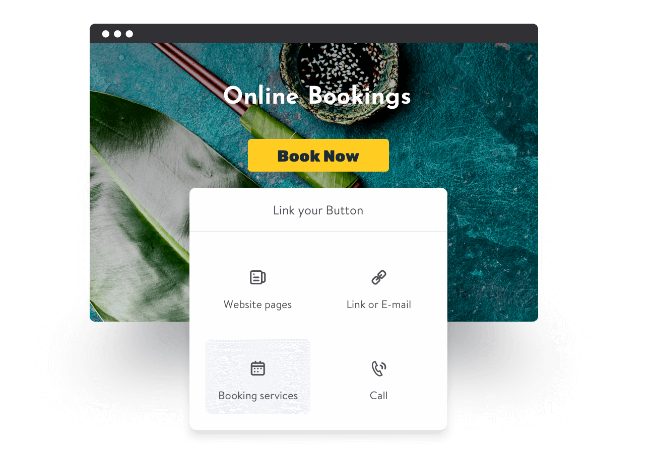 A screenshot showing how to add a booking calendar to your website