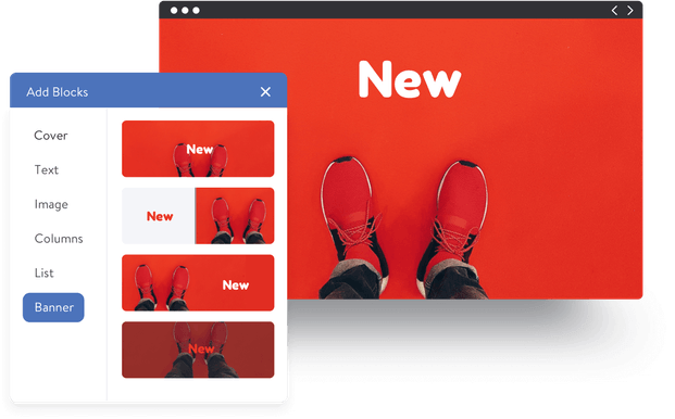 Customize the design of your portfolio website and just click to add the pieces you need.