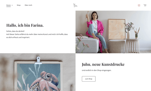 Eine moderne Portfolio-Website als Inspiration.